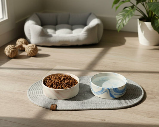 2'Lİ SERAMİK MAMA KABI VE SUPLA SET