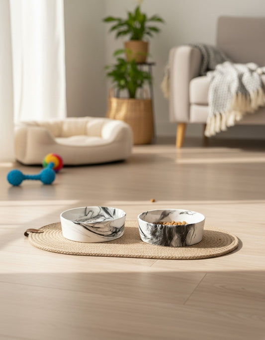 2'Lİ SERAMİK MAMA KABI VE SUPLA SET